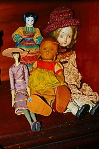 collection of vintage dolls