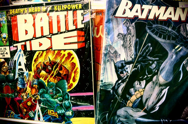 vintage Batman and Batmad Tide comic books