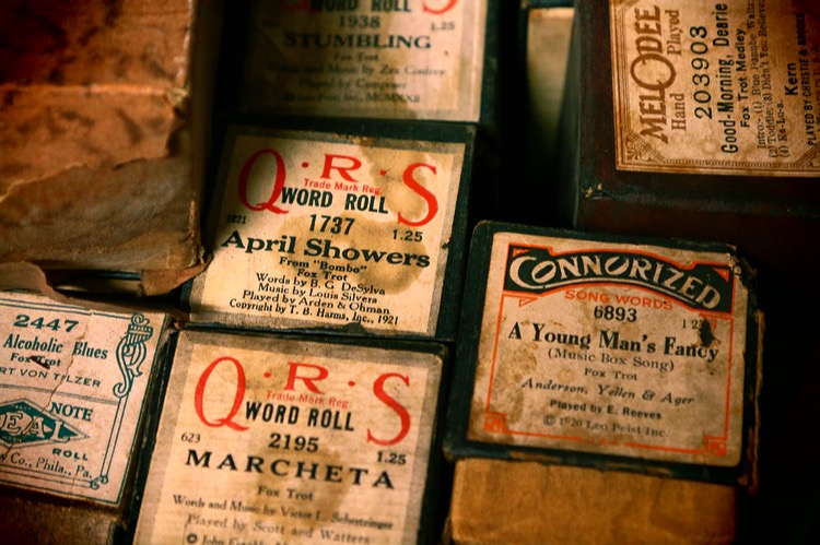 antique piano rolls