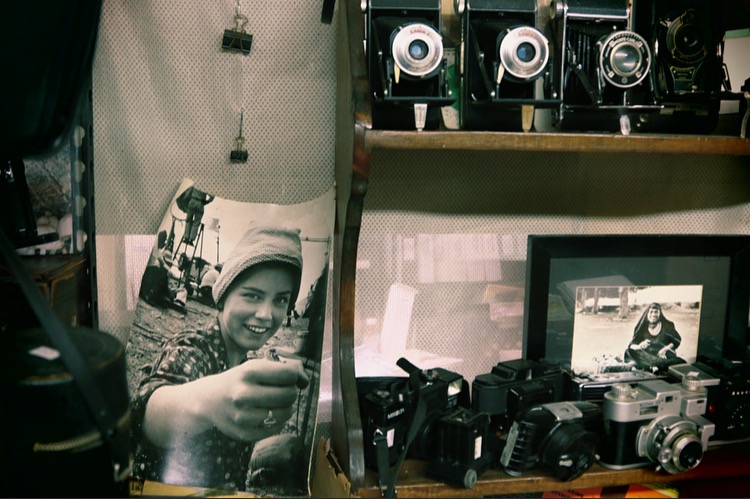 old cameras in photography room