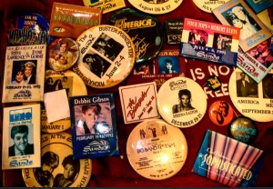 vintage musical concert pins and buttons