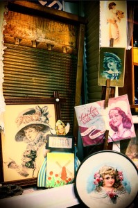 vintage women's artwork and vignette