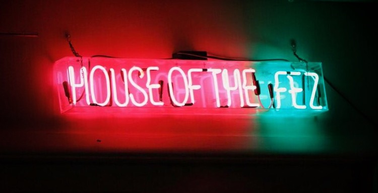 House of the Fez neon sign