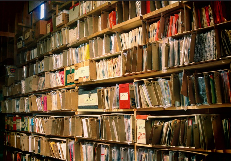 record filing system at The Record Collector