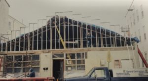 The Record Collector begins renovating building facade