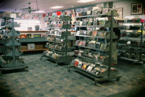 CD racks at The Record Collector