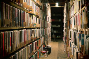 Records stored where old bowling lanes used to be in the 1930s