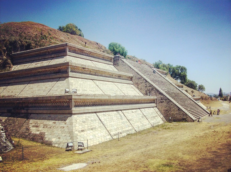 The Great Pyramid of Cholula partially excavated Puebla Mexico