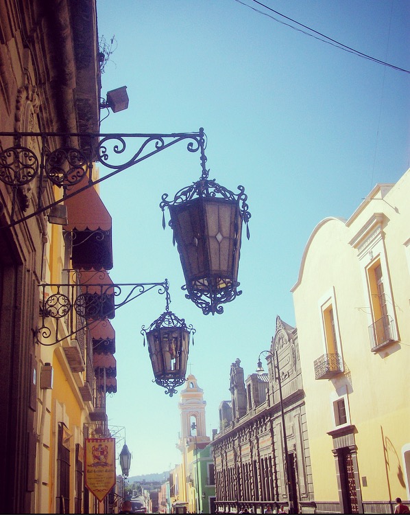Puebla, Mexico french inspired street lamps