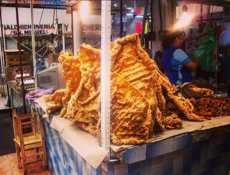 Chicharrón: deep fried pig skin
