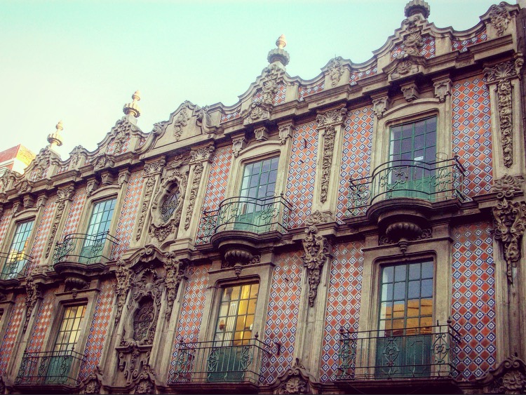 french influence decorative building design Puebla Mexico