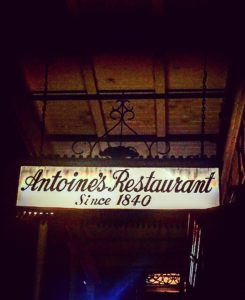 Antoine's Restaurant Since 1840 sign, New Orleans, Louisiana