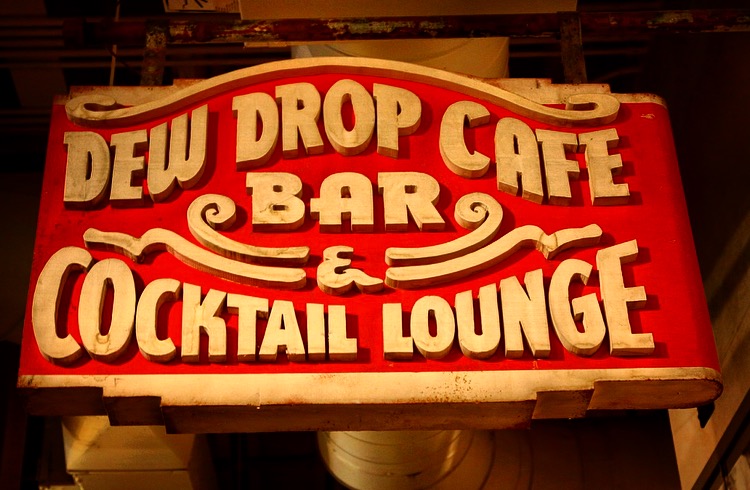 Dew Drop Inn Cafe sign, New Orleans
