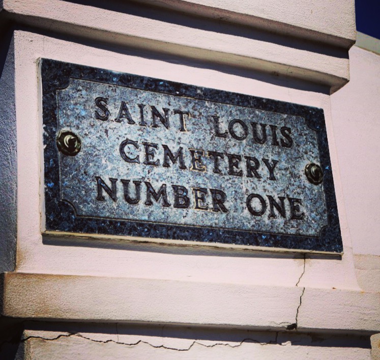 Saint Louis Cemetery #1 sign