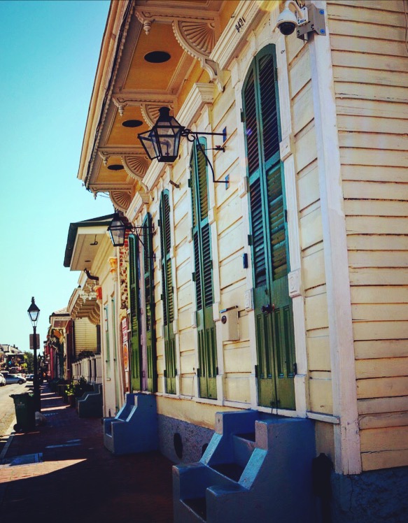 cottages with stoops, French Quarter, New Orleans, Louisiana