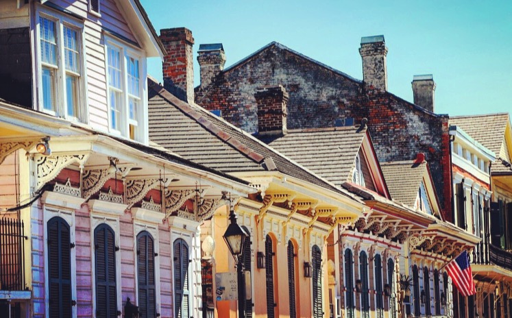 varying architectural styles in New Orleans, Louisiana