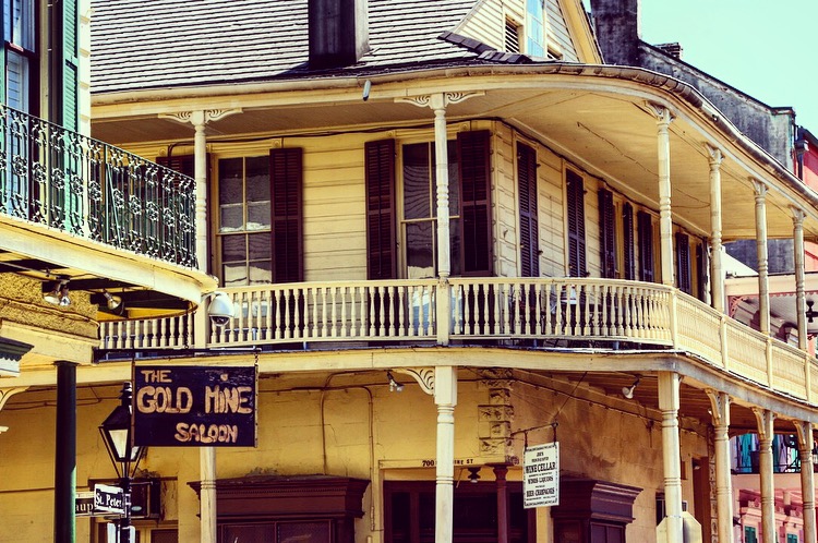 Street Corner, the Gold Mine Saloon, New Orleans, Louisiana