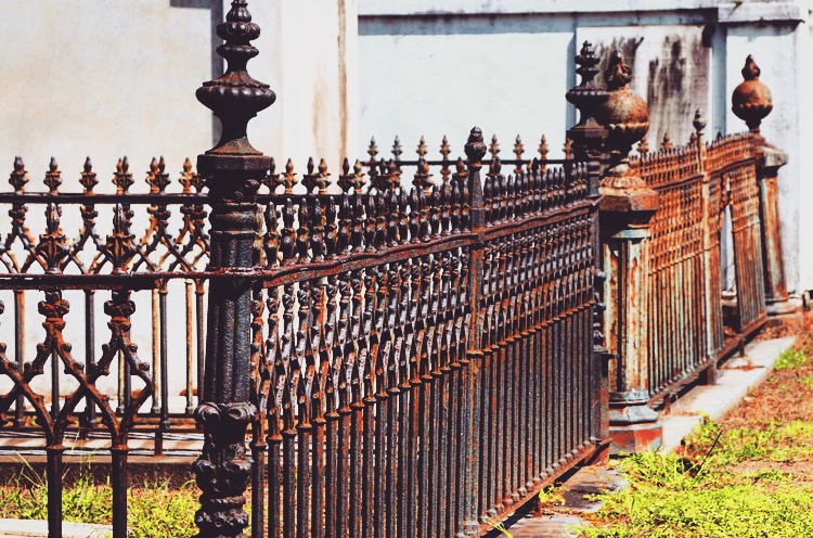 wrought iron gates New Orleans cemetery