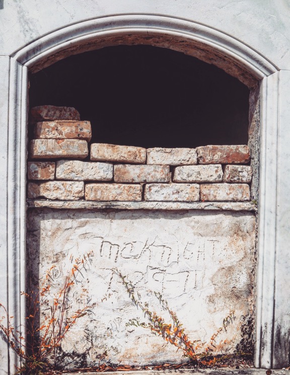 open tomb in Lafayette cemetery, New Orleans