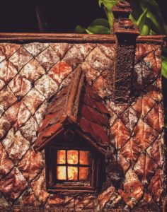 Dormer window made out of sticks and leaves, New York Botanical Garden: Holiday Train Show Dormer window made out of sticks and leaves, New York Botanical Garden: Holiday Train Show