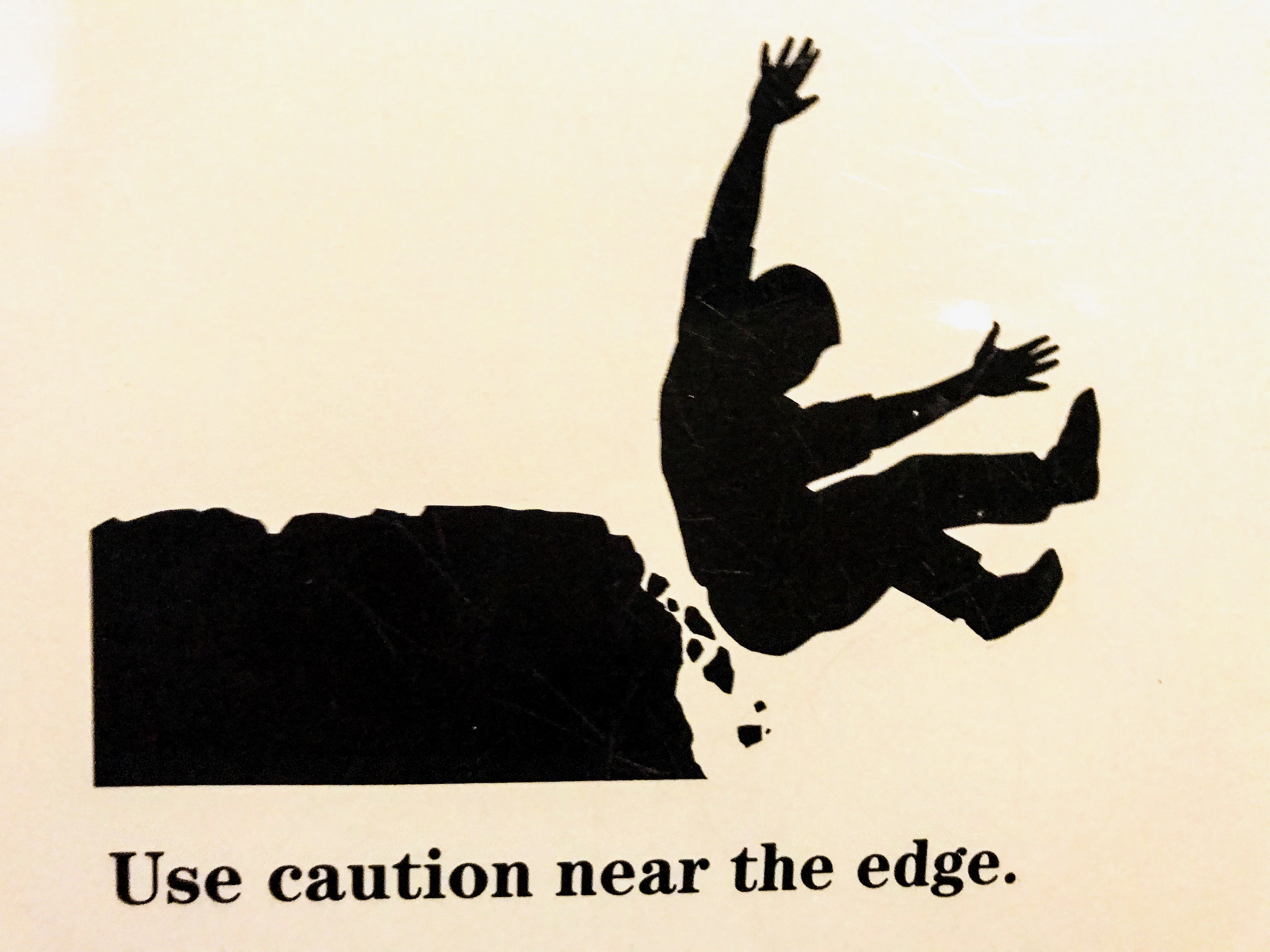 Grand Canyon Sign: Use Caution Near Edge
