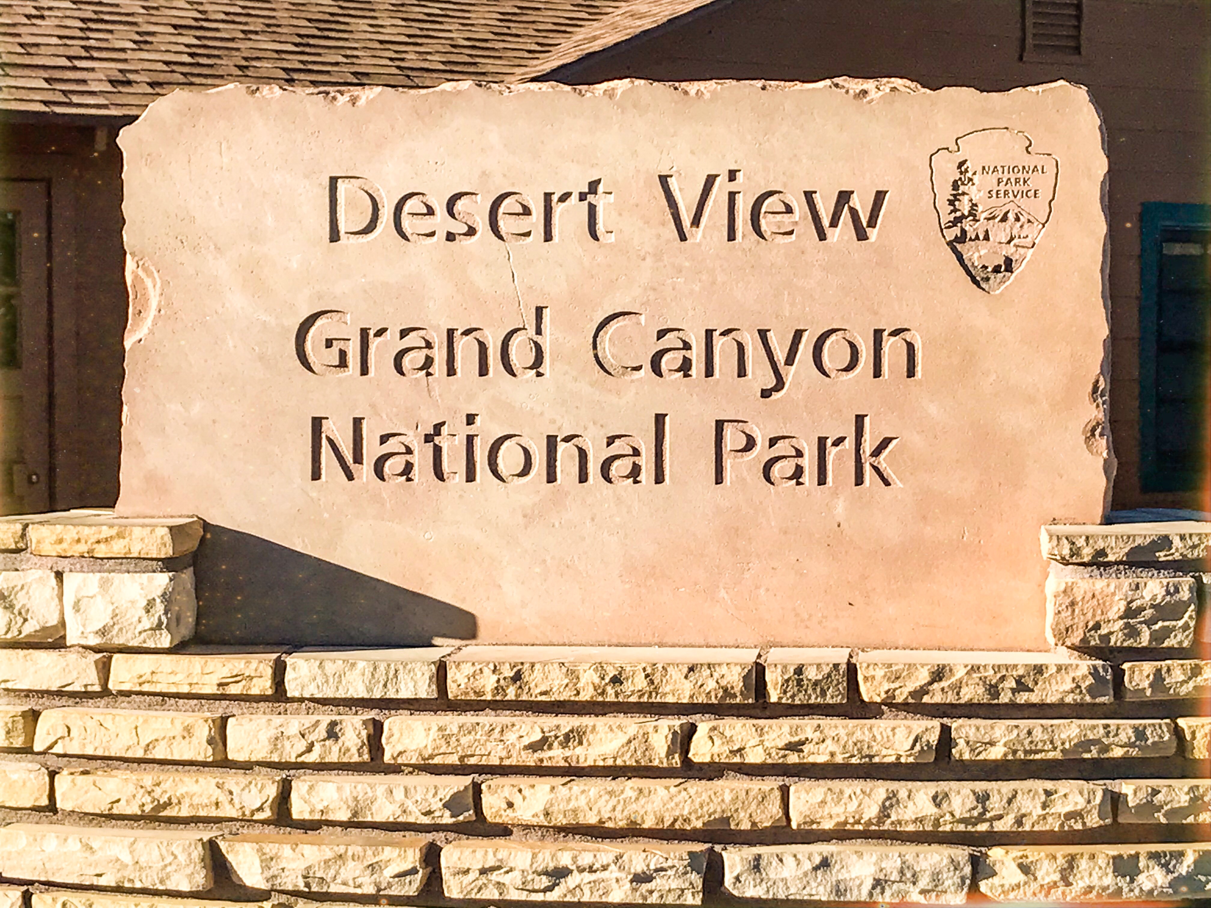 Sign: Desert View, Grand Canyon National Park