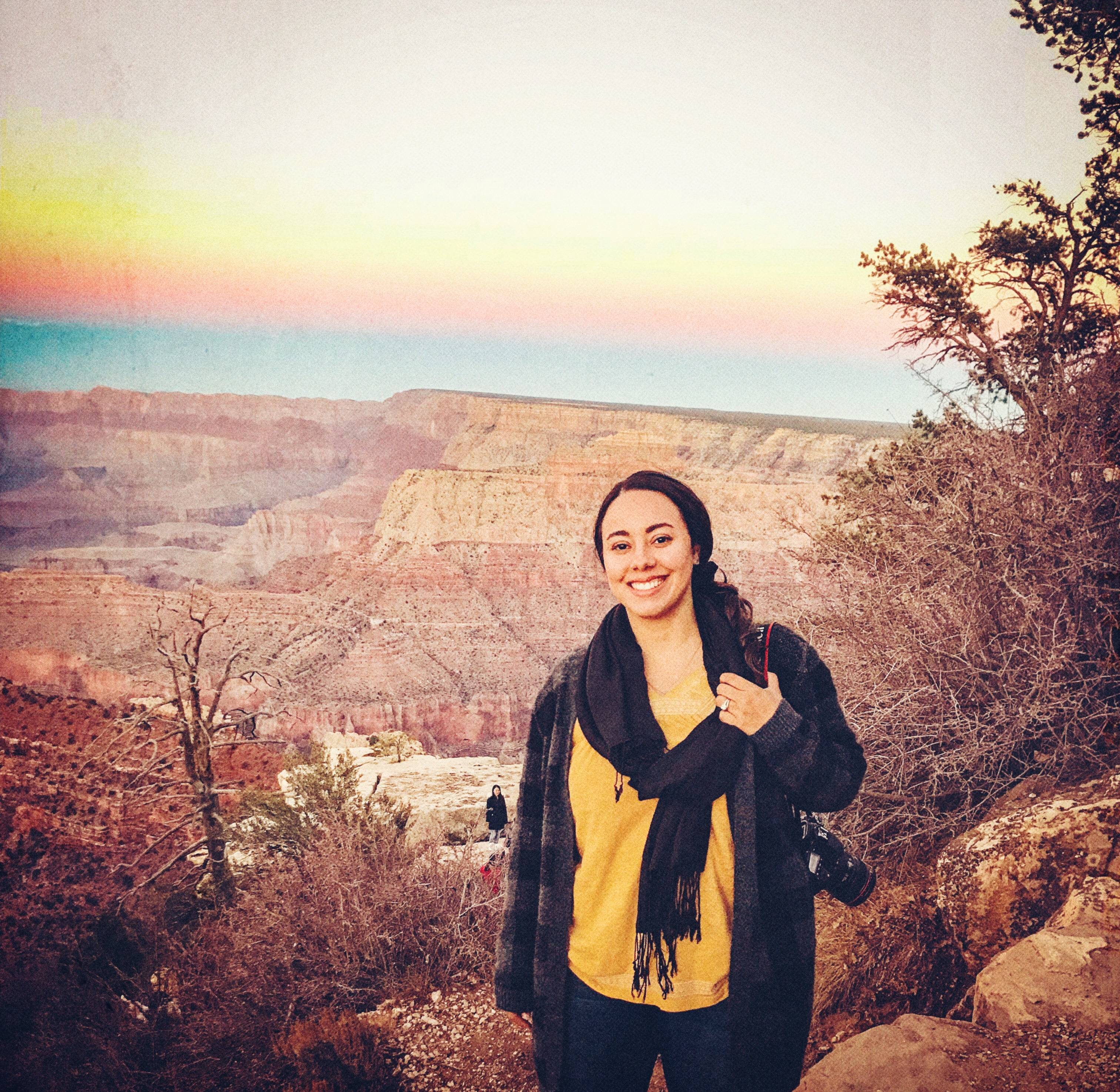 Yanis Carreto, author, Hopeless Nostalgic, at the Grand Canyon at Sunset