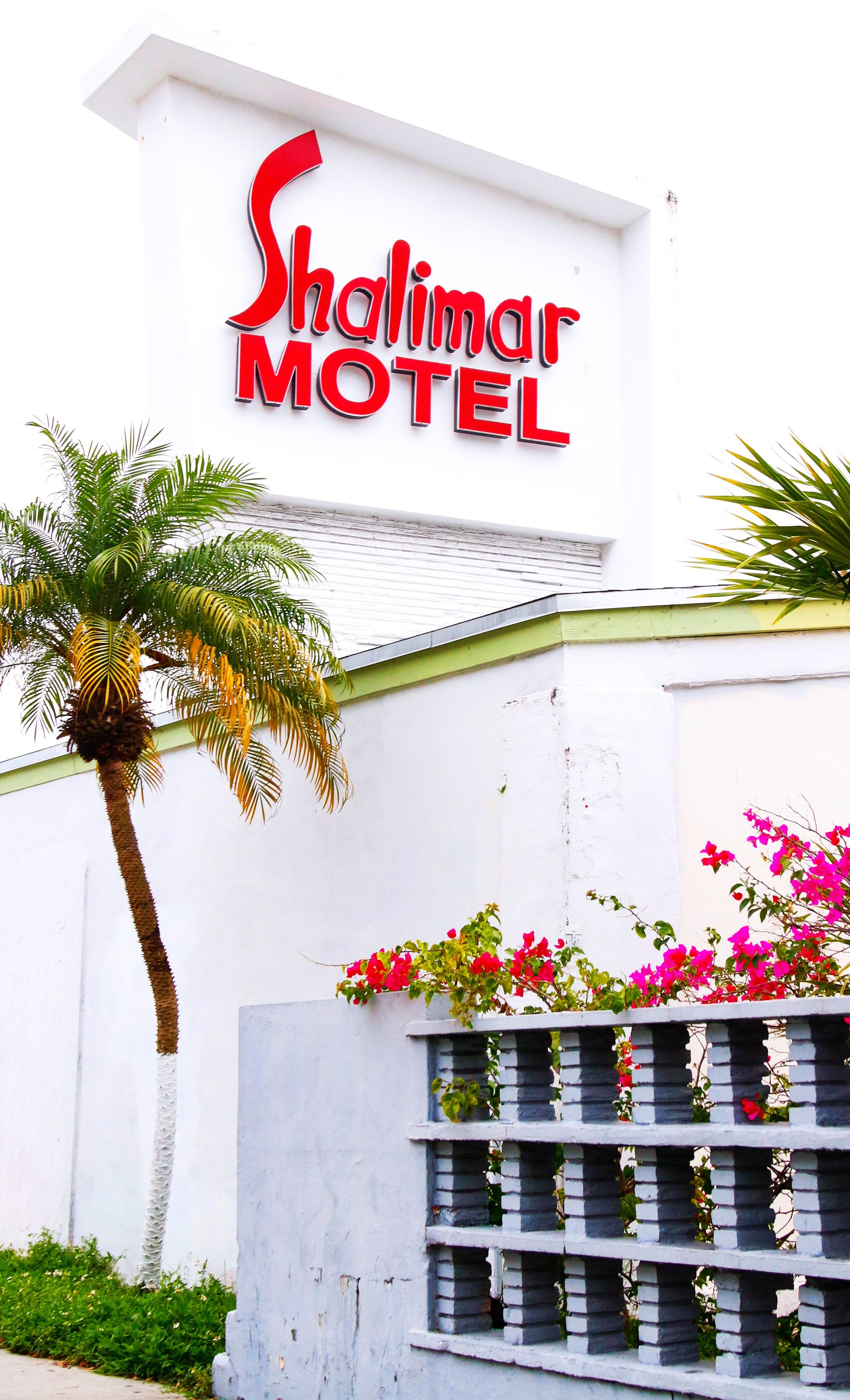 Sign of Shalimar Motel in MiMo, Biscayne Boulevard, Miami Florida