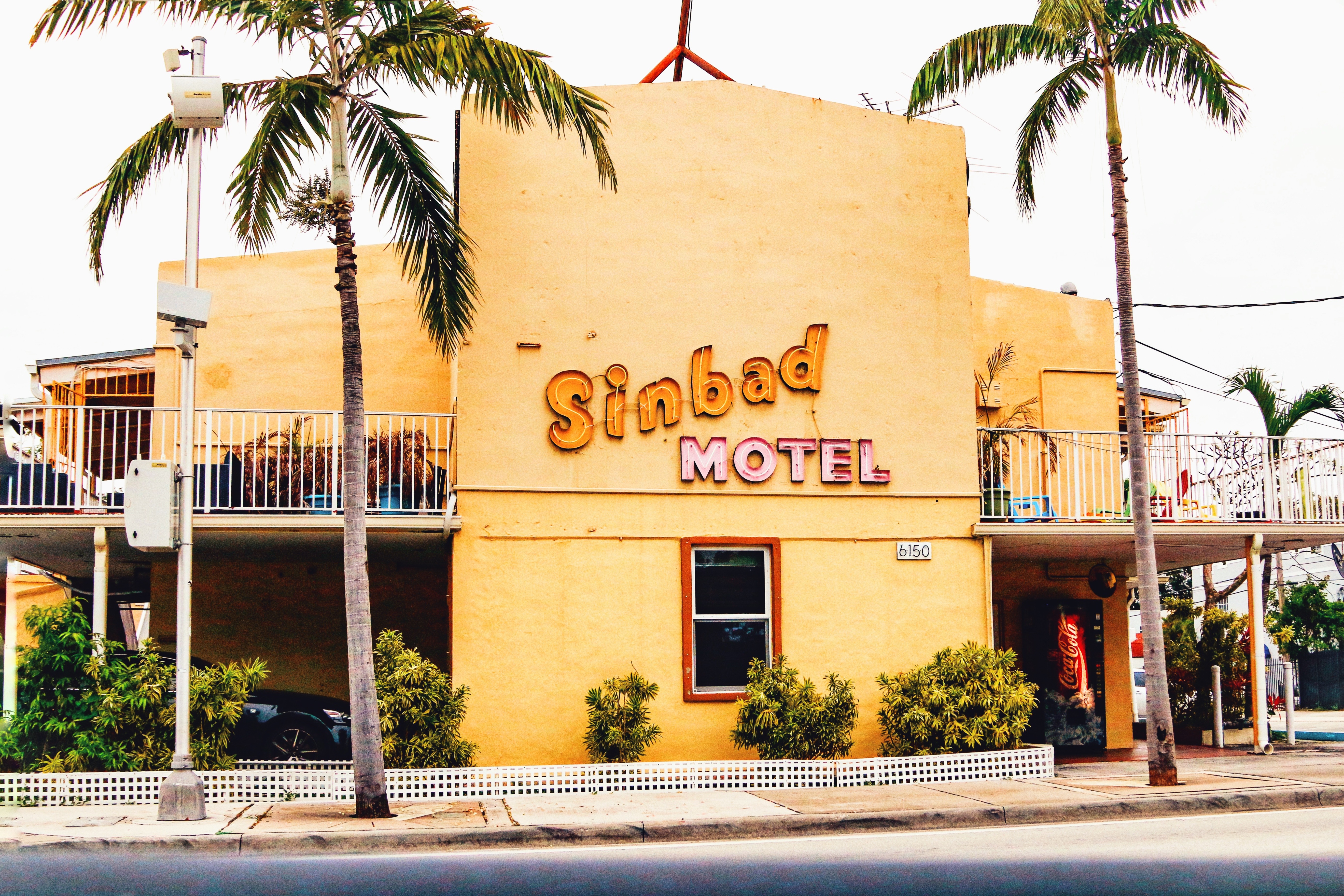 Retro Sinbad Motel neon sign, MiMo Historic District, Biscayne Boulevard, Miami, Florida