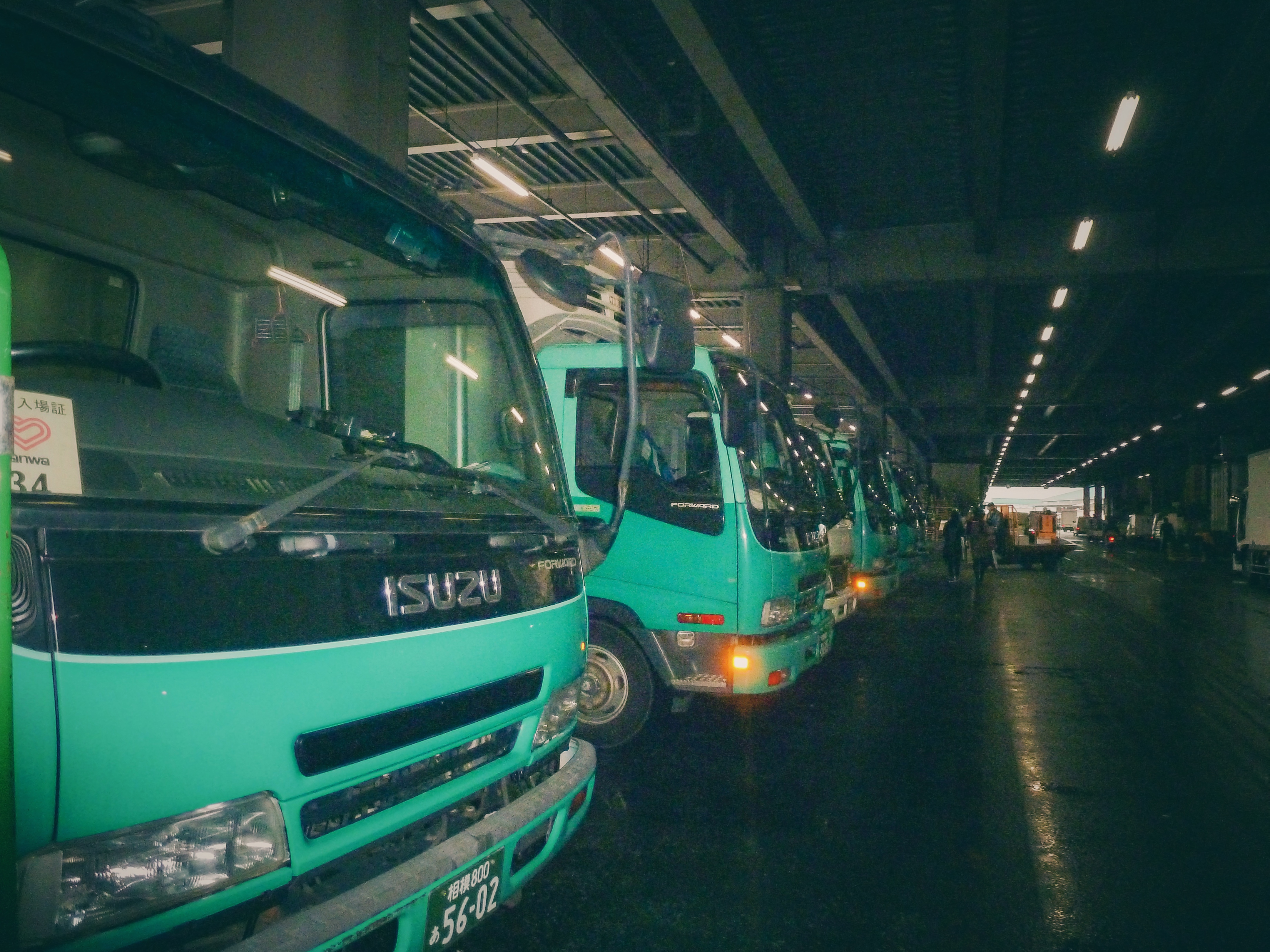 Tsukiji Fish Market, Tokyo, Japan nostalgia trucks