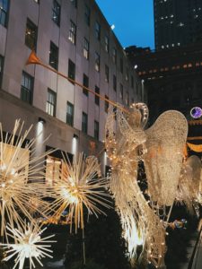 Rockefeller Center Wire Sculpture Angels with Trumpets- 2018 Holiday Season