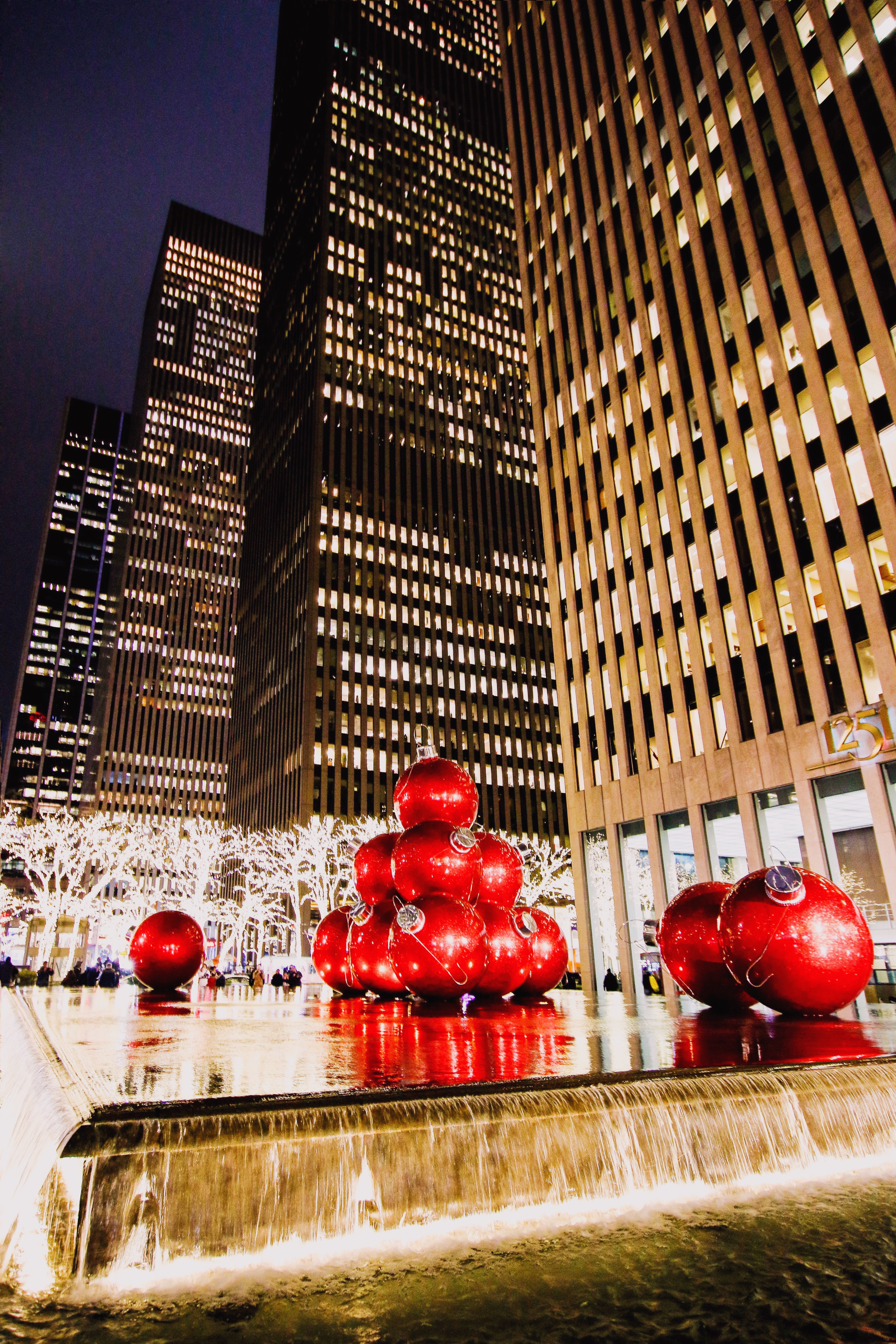 Giant Christmas Ornament Balls in New York City