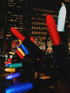 Giant Christmas Lights in New York City