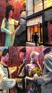 Gucci 2018 Holiday Window Display and Vintage Fashion