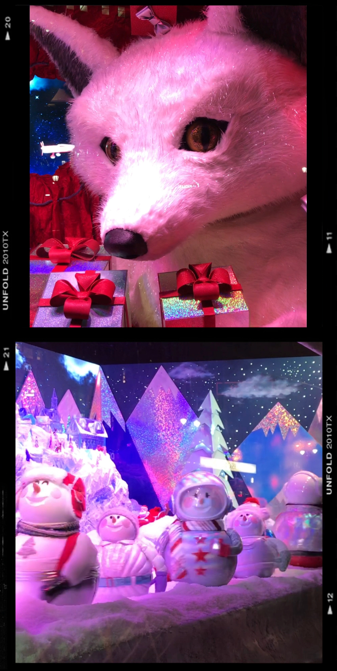 Macy's Sunny the Snowpal Intergalactic Characters - 2018 Holiday Window Display