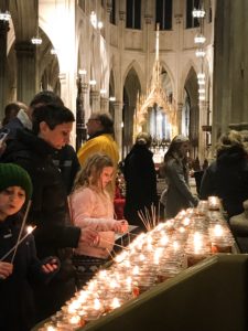 Visitor's Inside St. Patrick's Cathedral in New York