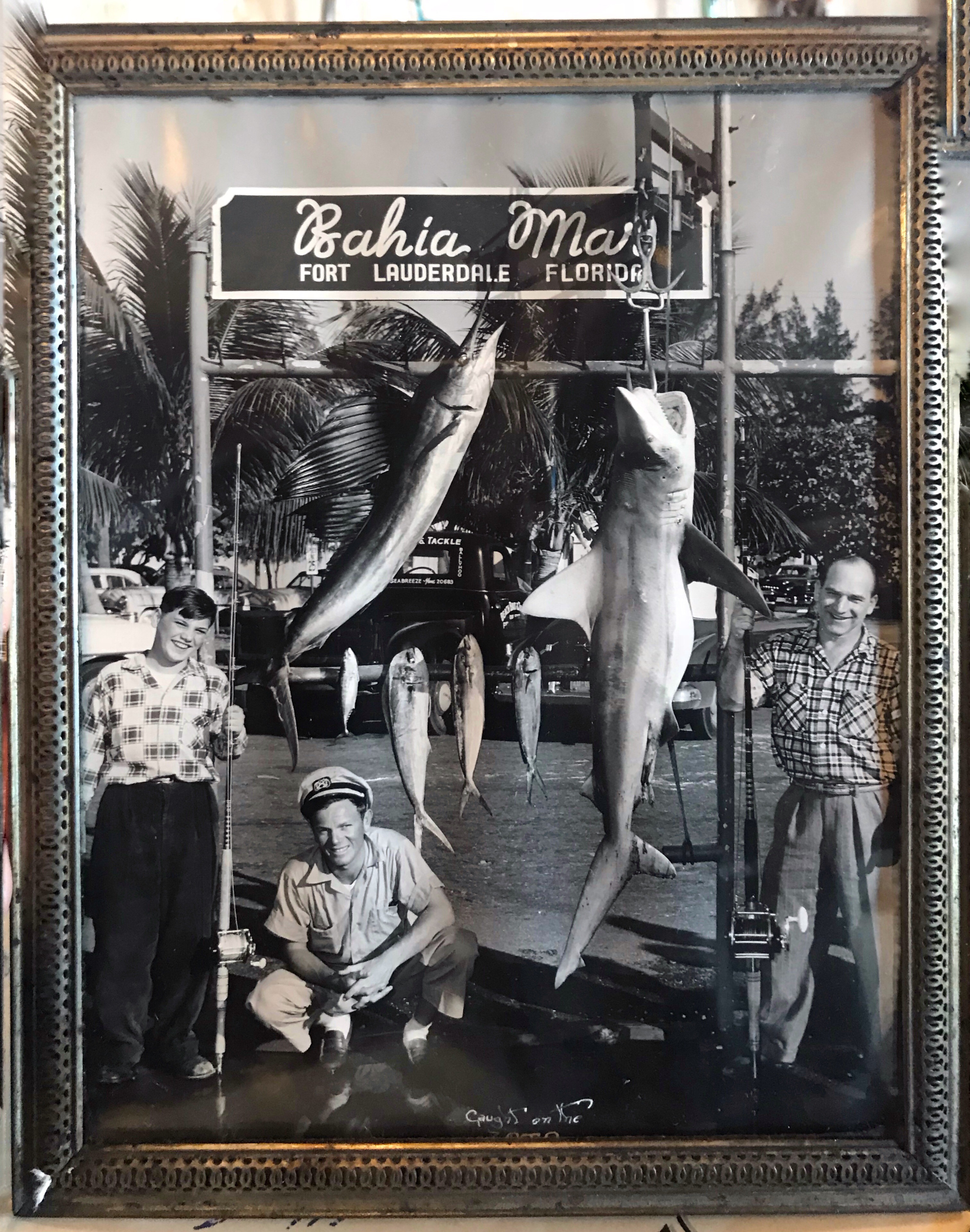 Old black and white photo of the owners of The Fisherman Restaurant, Phoenixville, Pennsylvania 