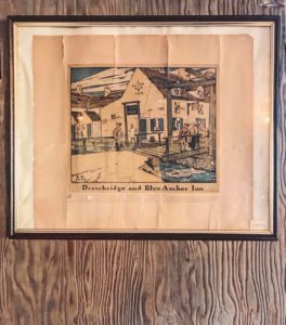 Artwork hanging on the walls of The Fisherman Restaurant in Phoenixville, Pennsylvania