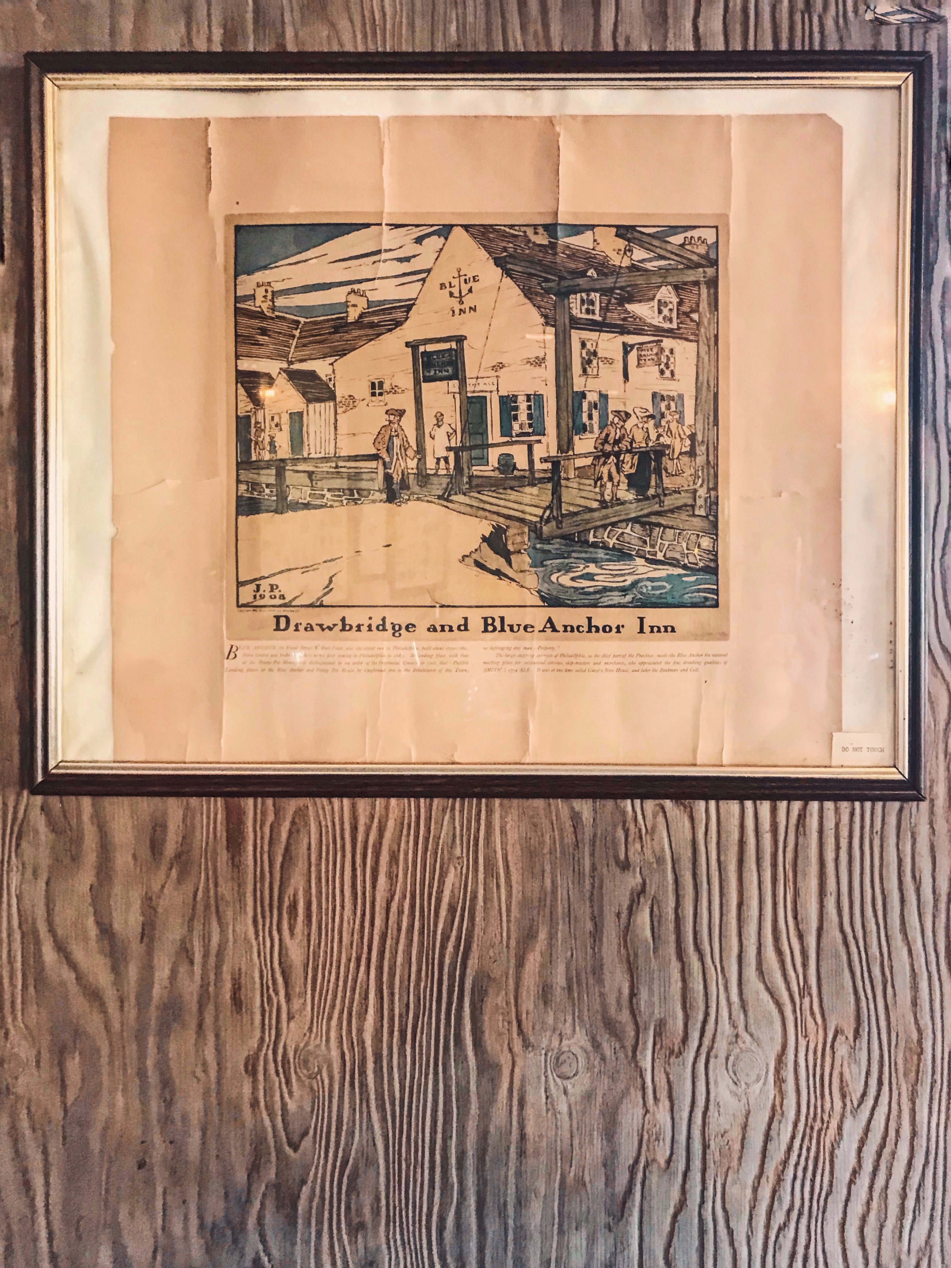 Artwork hanging on the walls of The Fisherman Restaurant in Phoenixville, Pennsylvania 