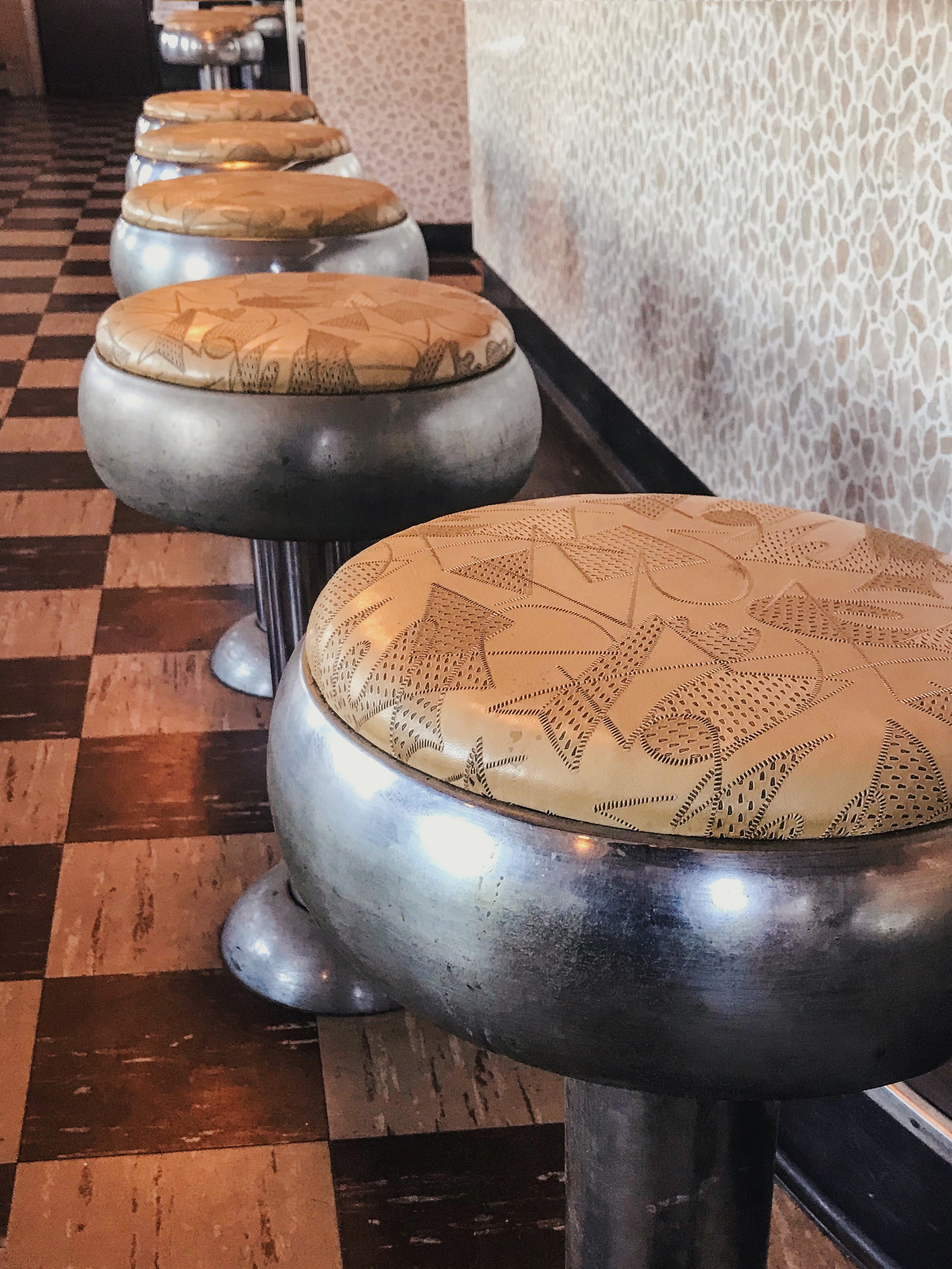 Counter Stools at The Fisherman's Restaurant in Phoenixville, Pennsylvania