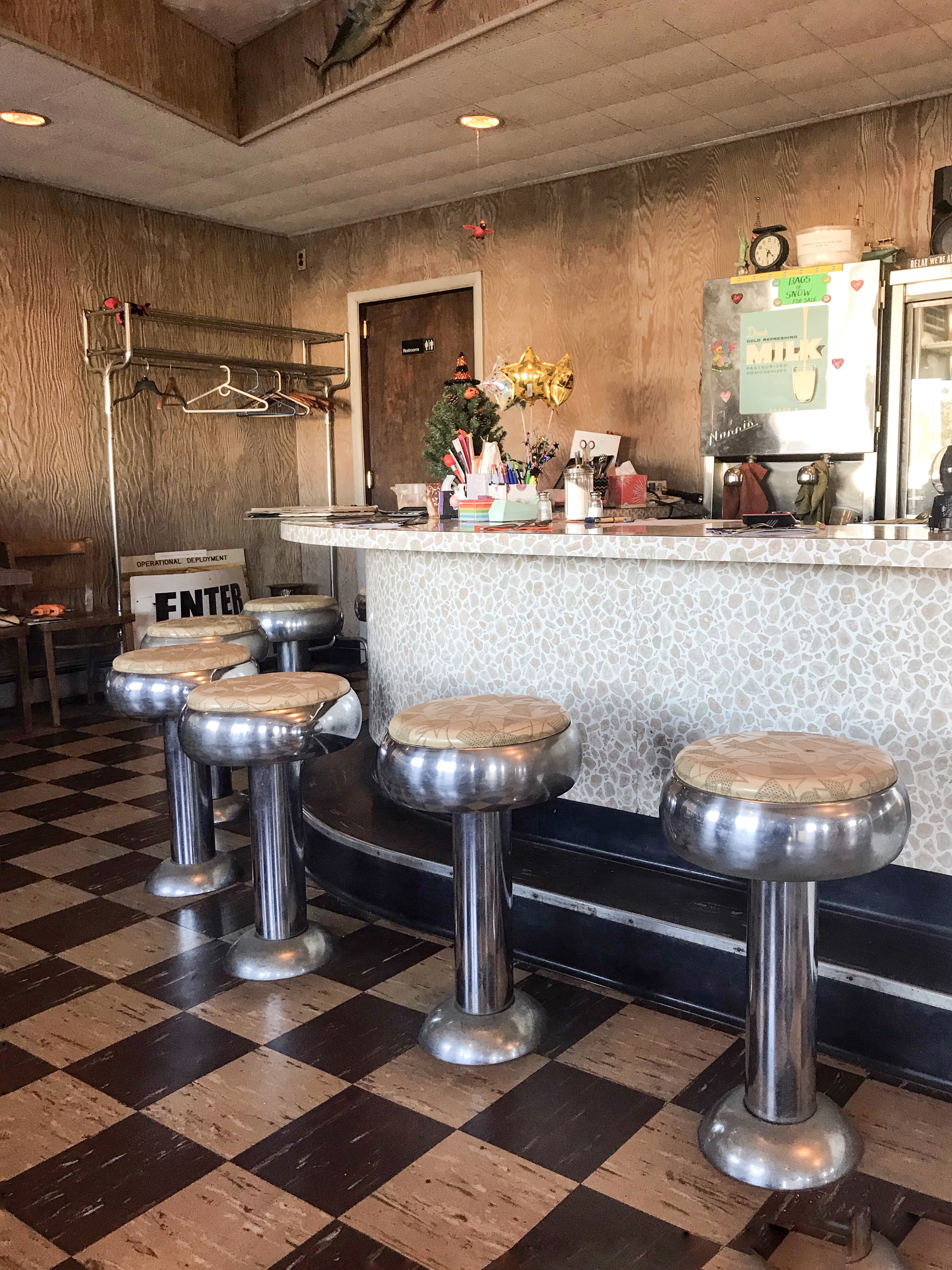Original 1960s Interior of The Fisherman Restaurant, Phoenixville, Pennsylvania