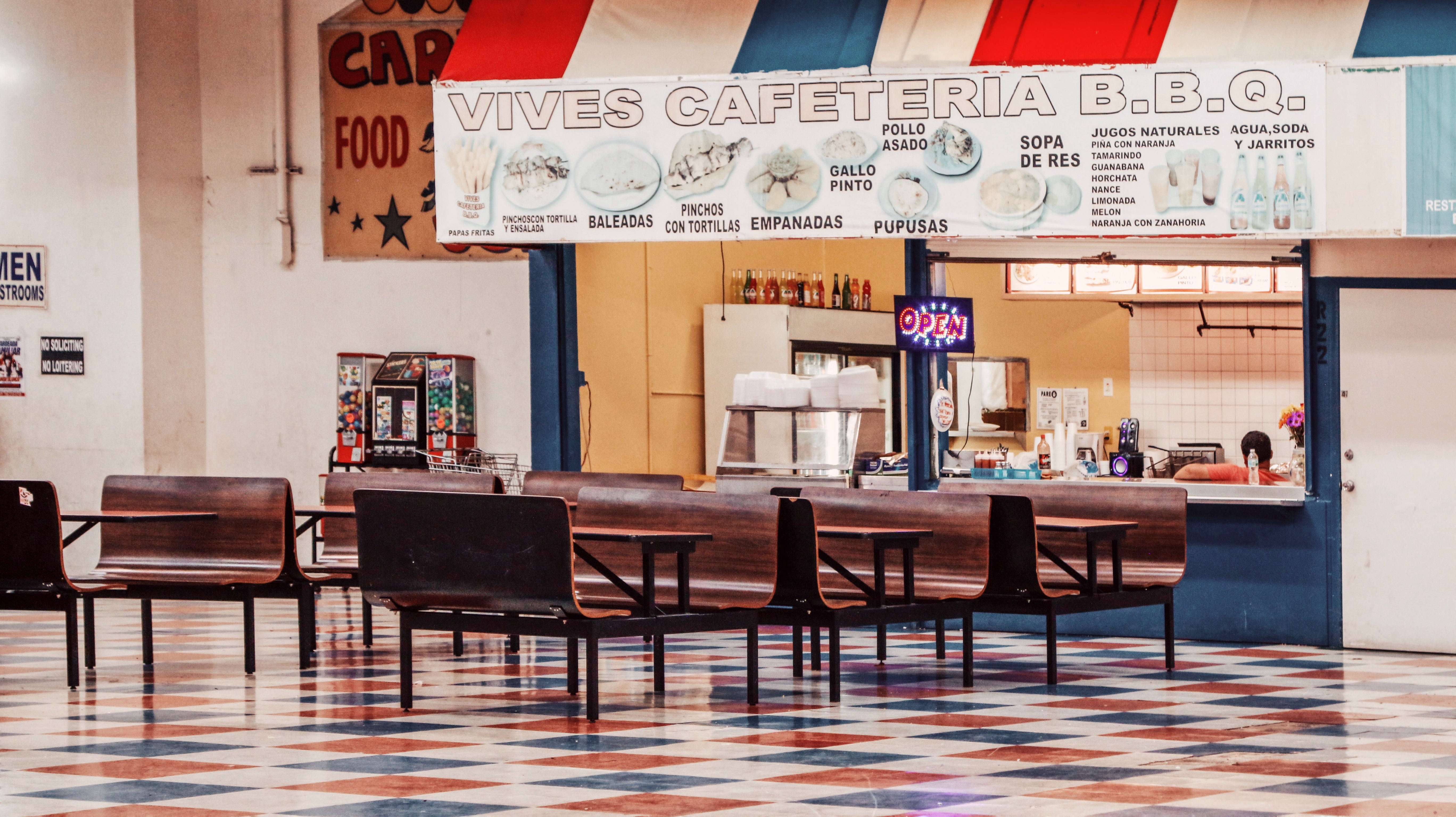 Flea Market USA, Miami, FL cafeteria food court