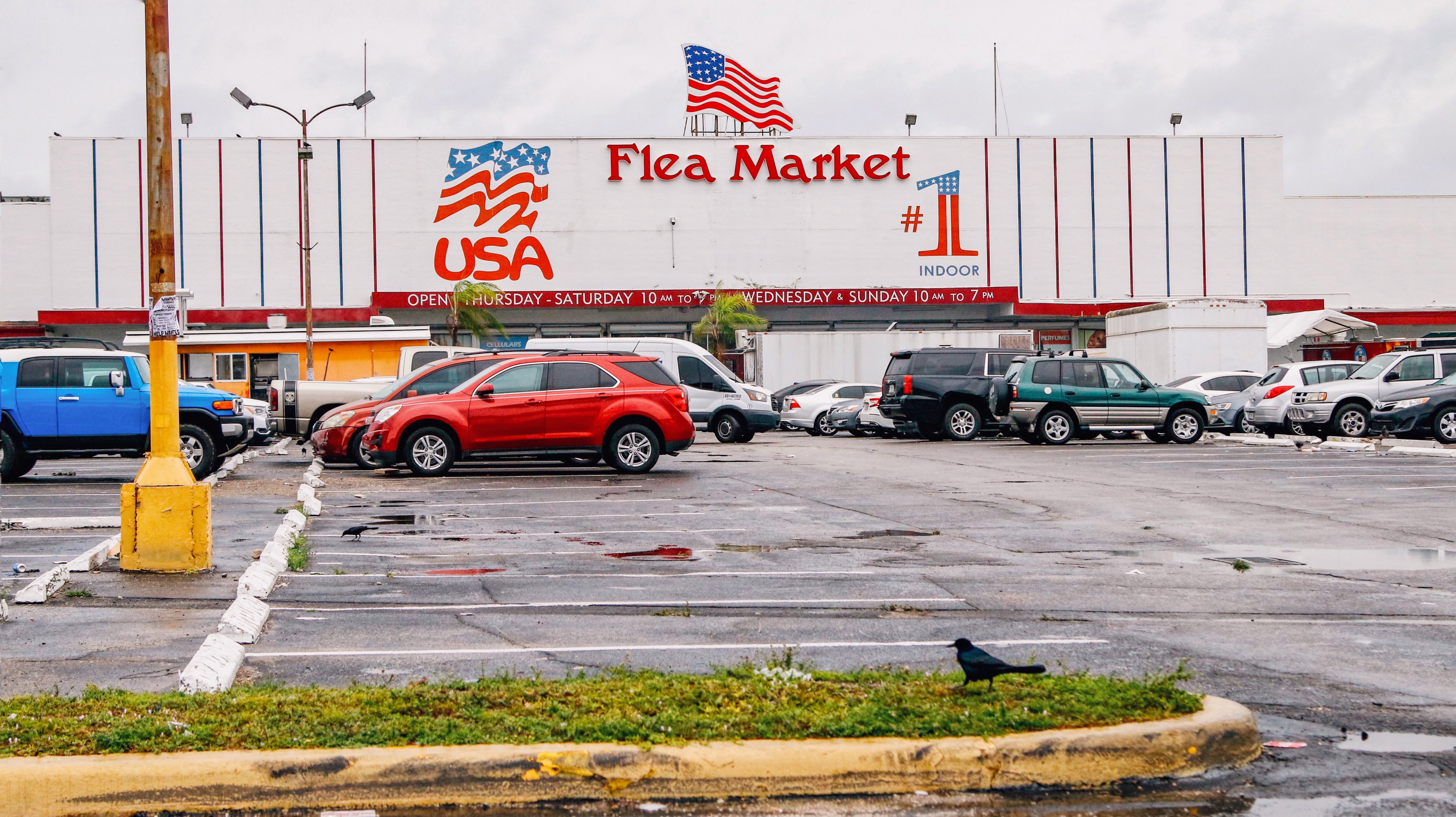 Flea Market USA building sign, Miami, FL