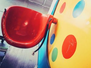 Flea Market USA, Miami, FL, Chuck E. Cheese chair ride