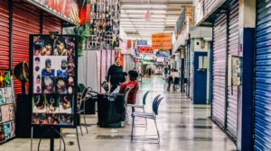 Flea Market USA, Miami, FL hair salon waiting area