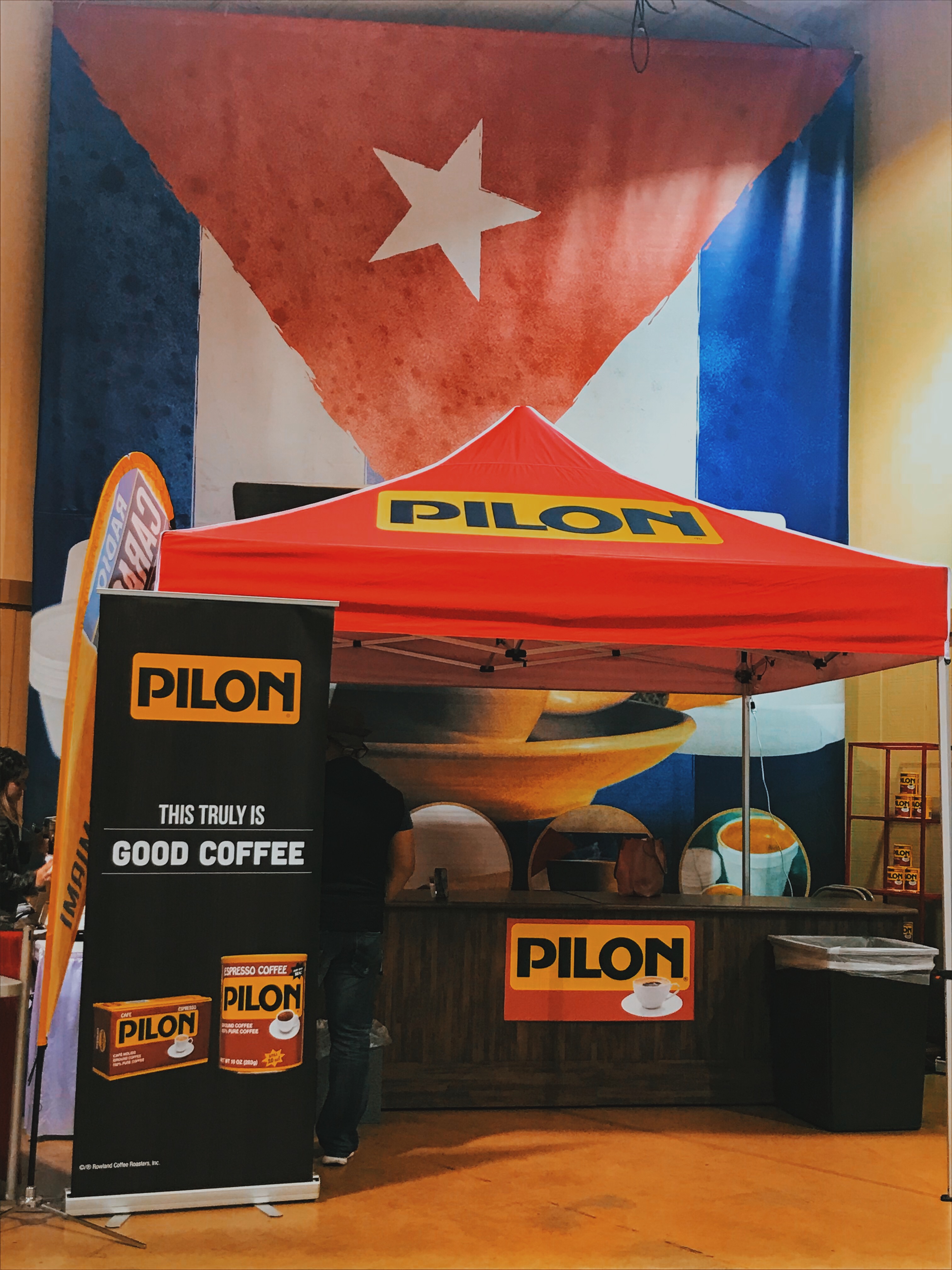 Café Pilon stand at Cuba Nostalgia Fair, Miami, Florida