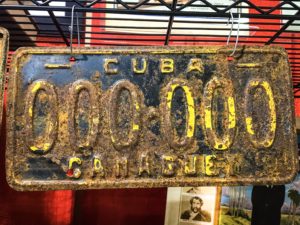 old Cuban license plate