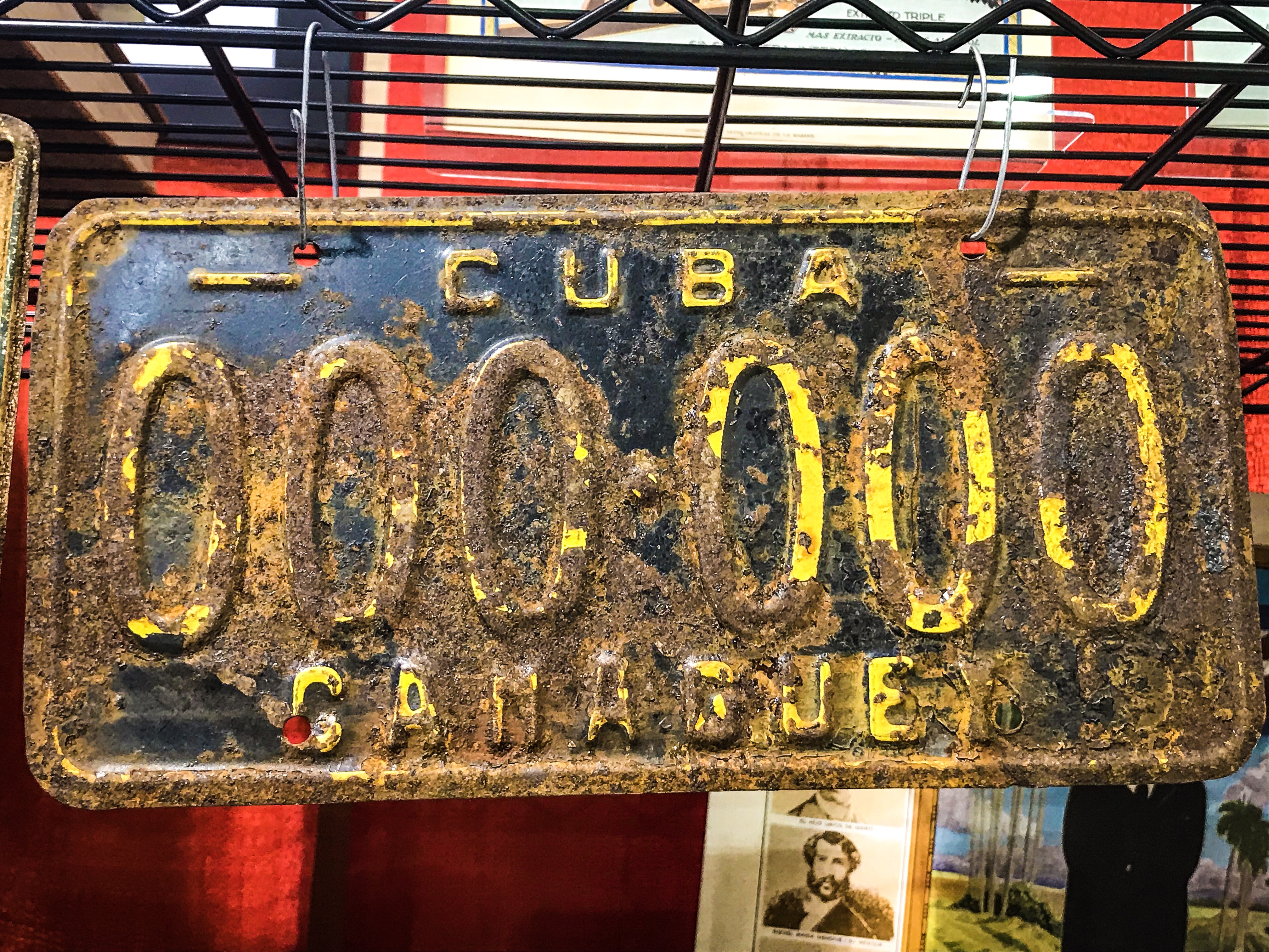 old Cuban license plate