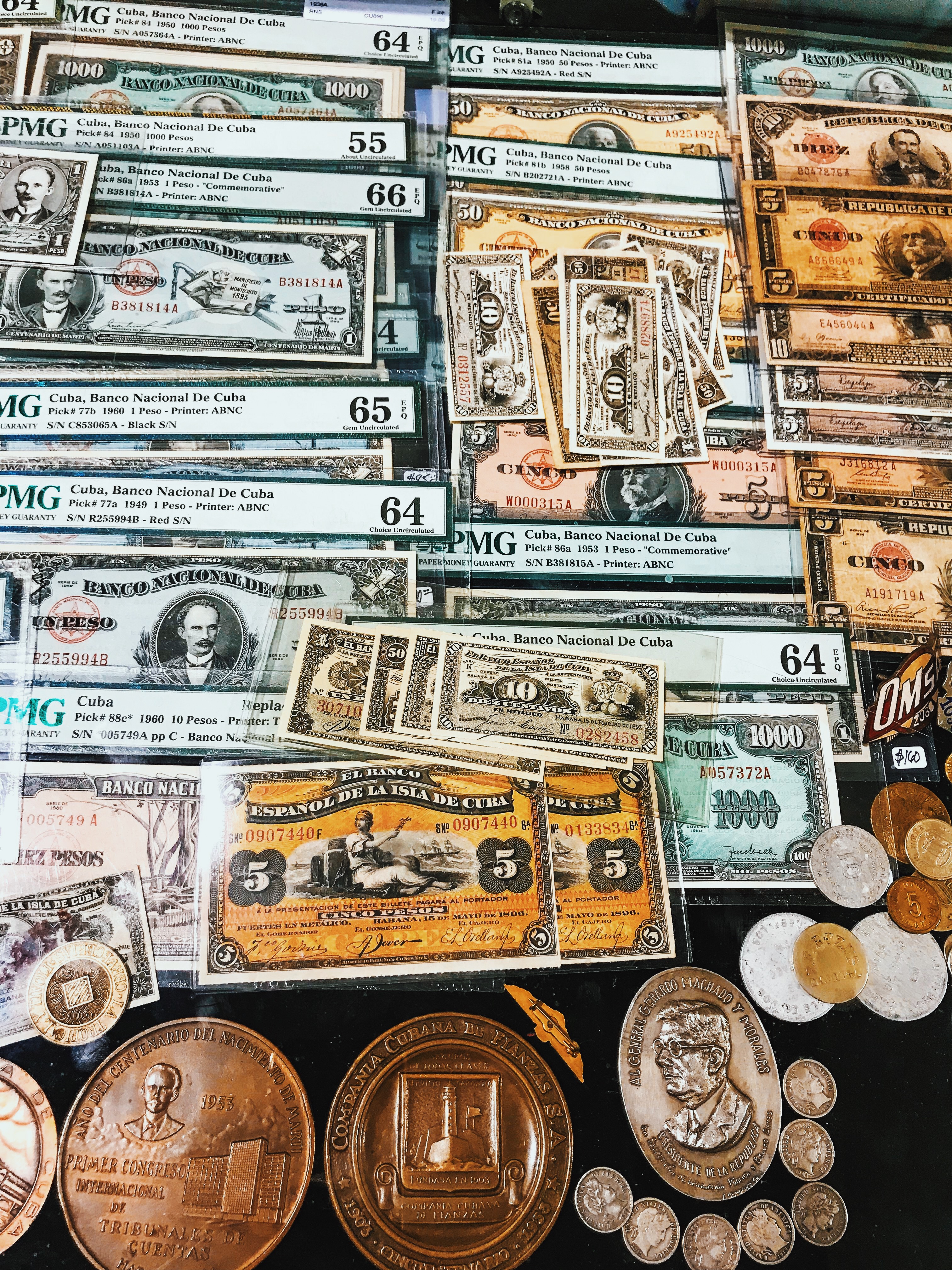 Old Cuban Currency, Banco Nacional de Cuba