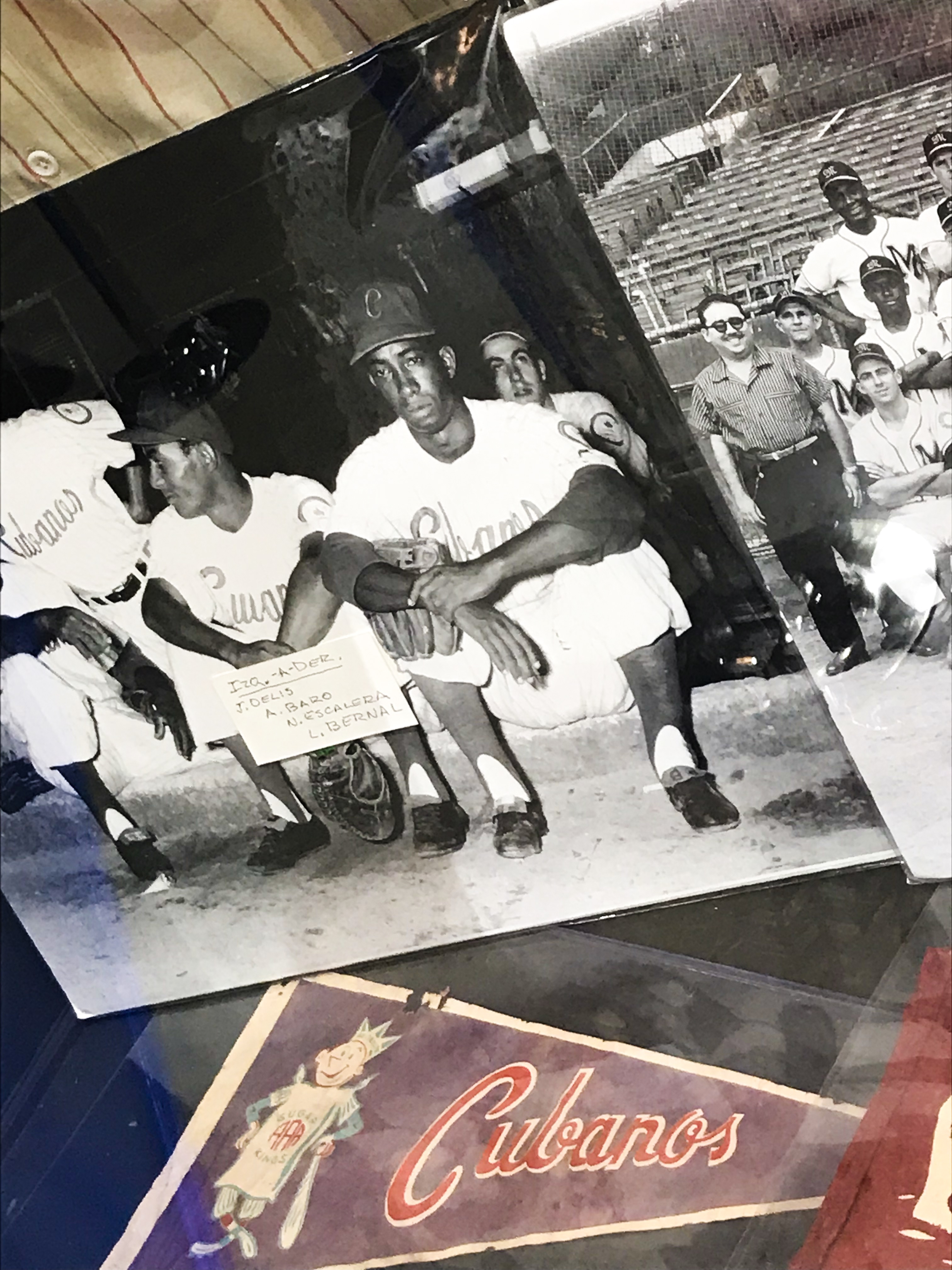Vintage Cubanos baseball photos and banner